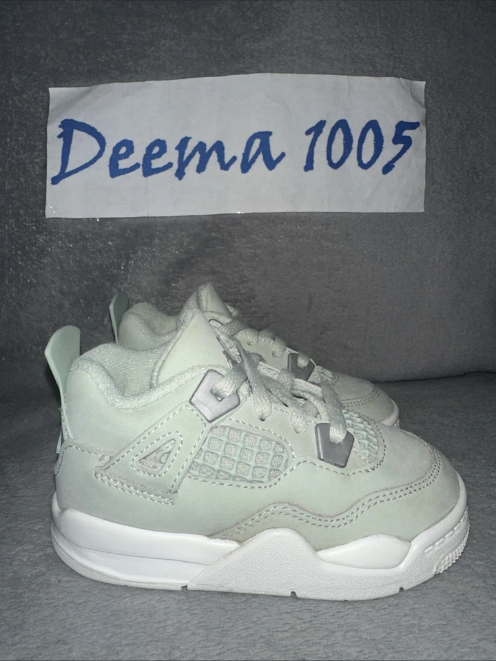 Toddler Air Jordan 4 Retro Shoes ‘Abundance / Seafoam’ HV4384 003 - Size 7C - Image 2 of 4