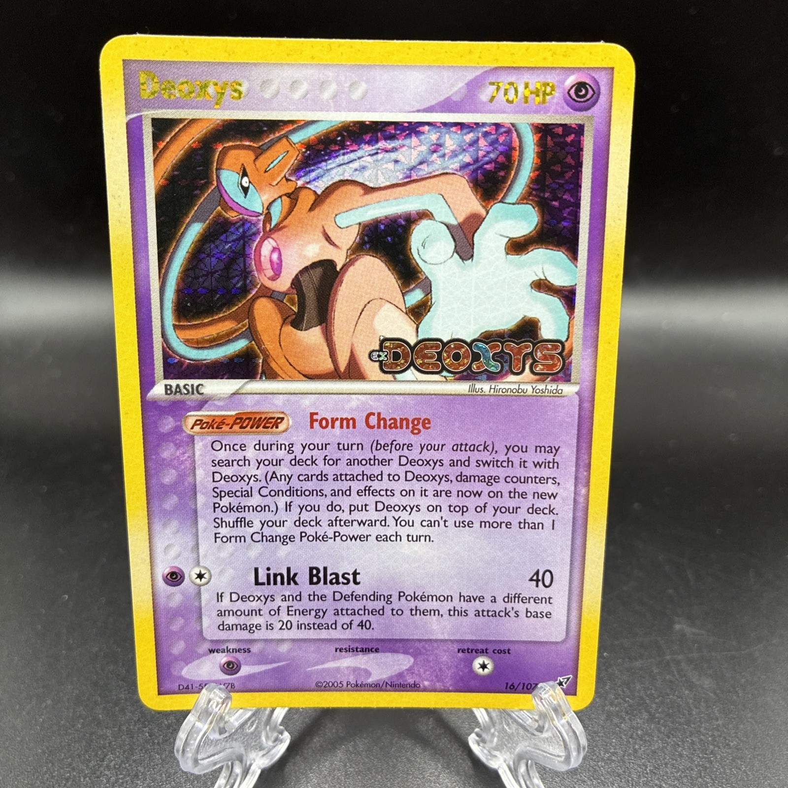 Deoxys 16/107 Normal Forme EX Deoxys Pokemon Card Reverse Holo Foil Rare NM