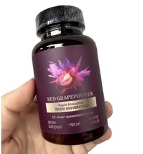 Red Grape Powder Rapid Absorbtion Piceid Resveratrol Veggie 60 Capsules