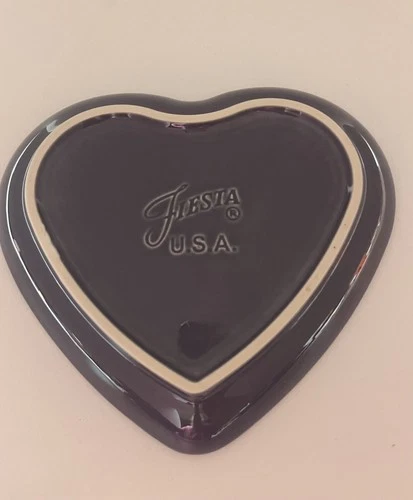 New ListingFIESTA LAVENDER HEART PLATE
