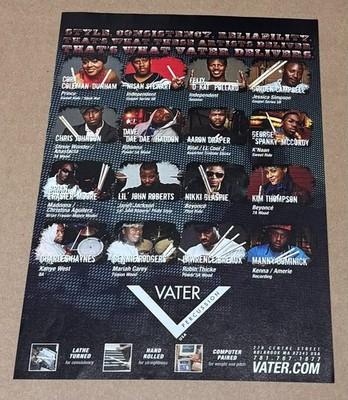 Vater Percussion - Glaspie / McCurdy / Thompson / Haddon - 2009 Print Ad
