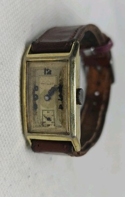 Seltene Art Deco Technos Handaufzug Uhr Vintage Retro Sammler