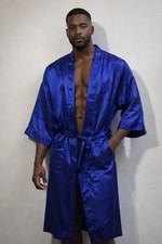 Vintage Christian Dior Monsieur Polyester Robe Men  s One Size Blue CD Monogram