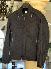 Diesel Black Biker Moto Rider Utility LIGHTWEIGHT Bomber Jacket, Small, Mint