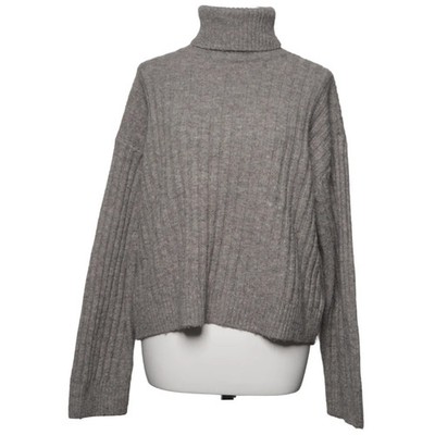 H&M, Rollkragenpullover, Größe: M, Grau, Polyester/Acryl/Wolle/Elasthan #EMi