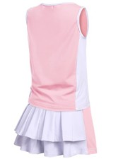 Girls Tennis Golf Dress Outfit Sleeveless Tank Top and Skorts Sets Sport Skir...