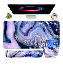 Keyboard Wrist Rest Large Mouse Pad Wrist Support Coaster for Computer, 4 pc Set