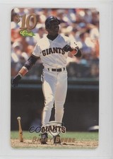 1995 Classic Phone Cards $10 Gold Barry Bonds 00em