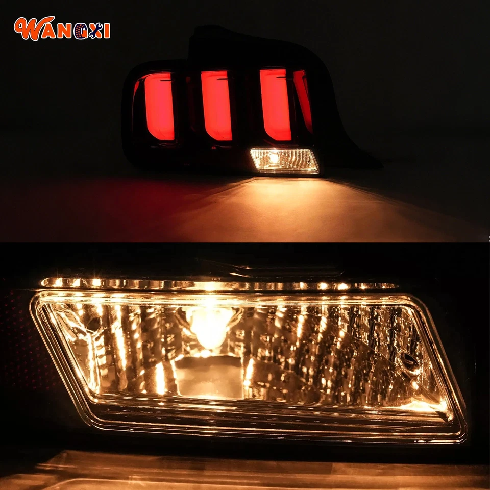 Smoked LED Sequential Tail Lights for 2005-2009 Ford Mustang Signal Brake Lamps - Изображение 4 из 4