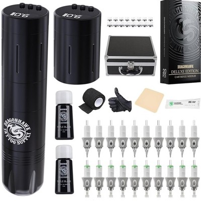 Dragonhawk Tattoo Maschine Set kabellose Rotary Tattoo Pen mit 2 Akkus jetzt ...