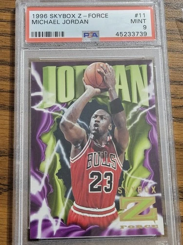Michael Jordan 1996 Skybox  Z-force card#11  psa 9