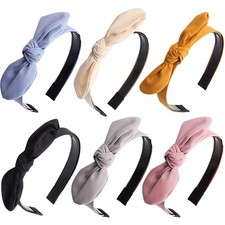 6 PCS Knotted Bow Headbands For Women Girls Thin Knot Hair Accessories 812