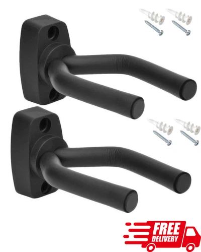 2 Pack Guitar Wall Mount Hanger Hook Holder Display with Screws and Hardware