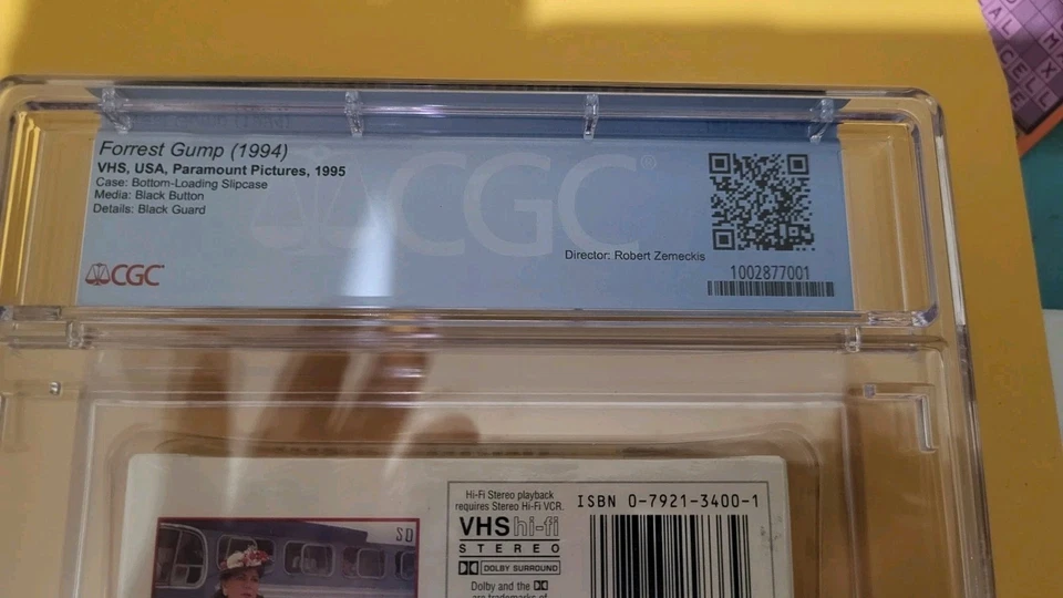 Forrest Gump VHS (Paramount, 1995) Sealed CGC Graded 9.8 AA+ Seal - Image 4 of 4