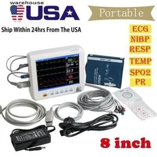 Carejoy 8 Inch ICU CCU Patient Monitor - Signs ECG NIBP RESP TEMP SPO2 PR