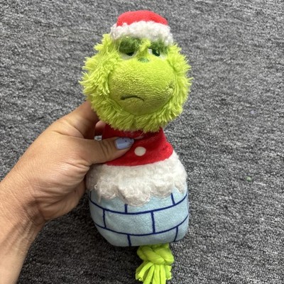 Bark Box The GRINCH Coming Down The Chimney Christmas Plush Rope S-M Dog Toy