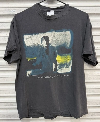 -Paul McCartney World Tour Concert T Shirt 1980s vintage concert t-shirt, vintage, size L, single stitch, B+ condition