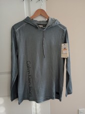 NEW Calvin Klein Hoodie Jeans Pullover Hooded Sweatshirt Rare Color Pattern