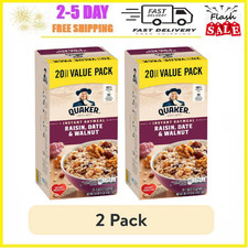 Quaker, Instant Oatmeal, Raisin, Date Walnut, 1.30 oz, 20 Packets 2PK