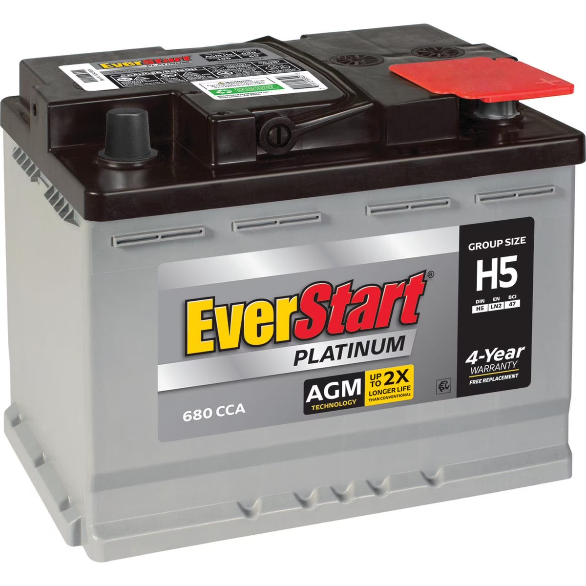 EverStart Platinum BOXED AGM Automotive Battery, Group Size H5