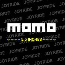 Momo - Steering Gloss White Logo Racing Drifting Car Vinyl Decal Sticker Jdm