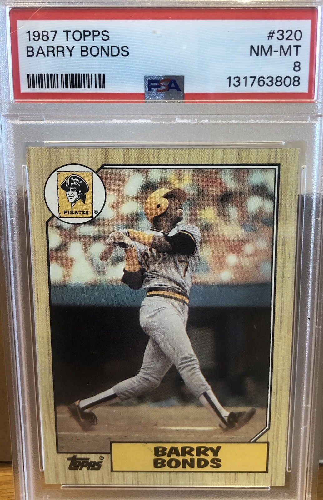 1987 Topps Barry Bonds Rookie Card #320 PSA 8 NM-MT view 2