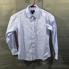 EDDIE BAUER Mens Sz M 100 Cotton Blue Long Sleeve Dress Shirt / Read Desc