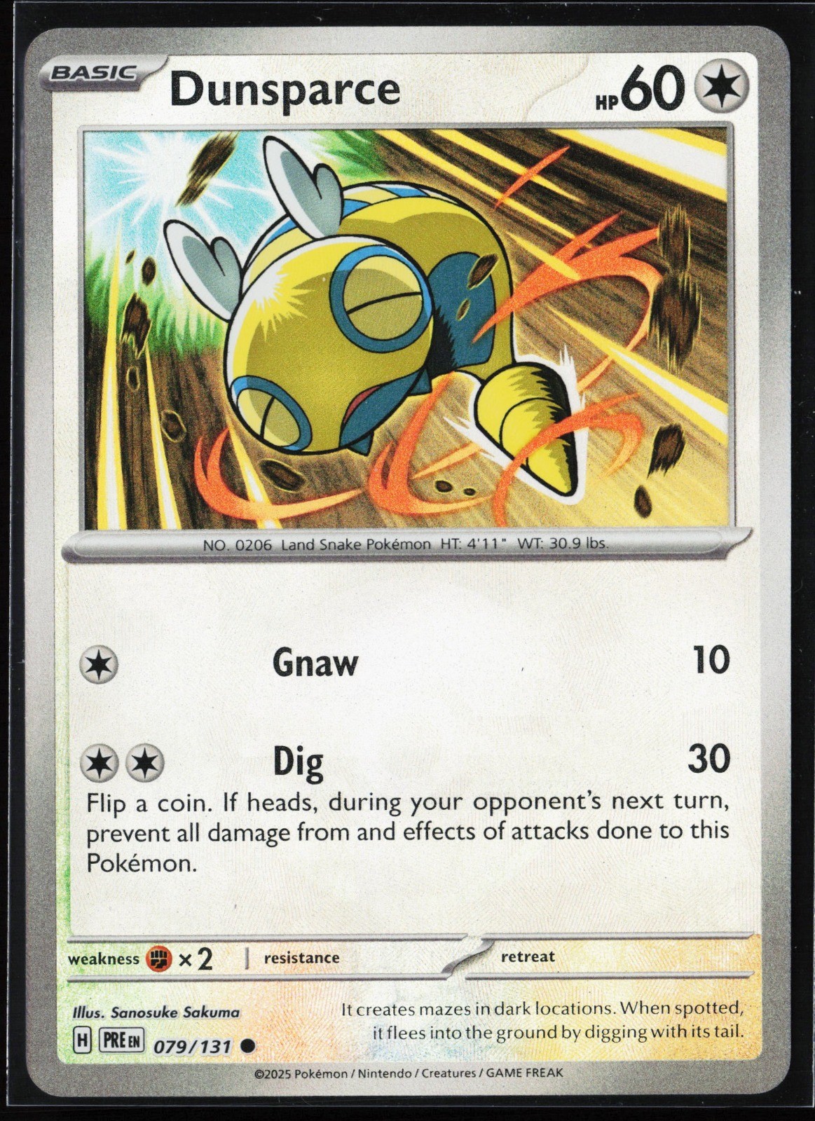 Dunsparce (Poke Ball Pattern) Holo Common SV: Prismatic Evolutions 079/131 NM