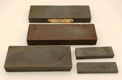 Lot Of 5 Large & Small Sharpening Stones, Whetstones, No Box