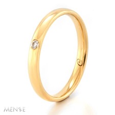 Trauring / Ehering Damen 750/- Gelbgold Diamant 1 Brillant 0,03 ct RW 52 (22451)