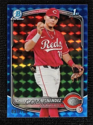 2025 Bowman Chrome Prospects Blue Geometric Refractor Ichiro Cano Hernandez 19ot
