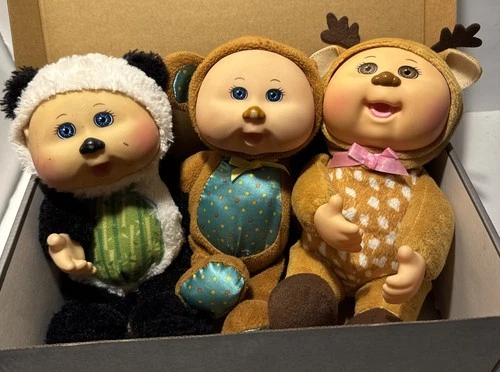 Cabbage Patch Cuties Set Of 3 Bear Deer Panda