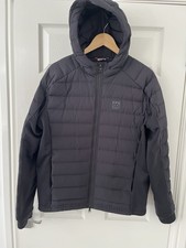 66 North Iceland Men’s OK Down Jacket Coat Hood Polartec Large Padded Puffer