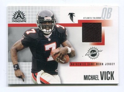 2002 Pacific Adrenaline #3 Michael Vick Game-Worn Jerseys Atlanta Falcons