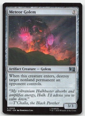 Meteor Golem 205 MSC Commander: Marvel Super Heroes Magic MTG NM