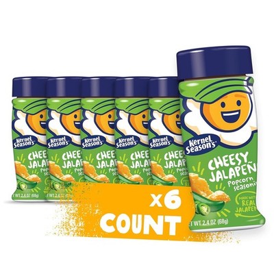 6-KERNEL SEASON'S CHEESY JALAPENO POPCORN SEASONING 2.4 OZ EA  07/16/27