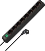 Brennenstuhl Eco-Line Steckdosenleiste 8-Fach Schalter 3M Kabel Schwarz