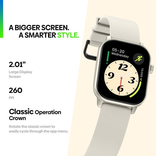 Zeblaze GTS 3 GPS Smartwatch 2.01" Display Screen Stress Tracking Sport Watch - Picture 2 of 13