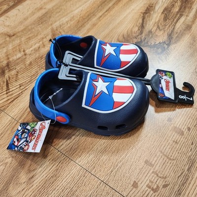 Marvel Captain America by Marvel Toddler Boys Size 7/8 EVA Clog NWT