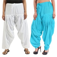 Pure cotton Multi-colors Plain Patiala Salwar Pants for Women  Girls