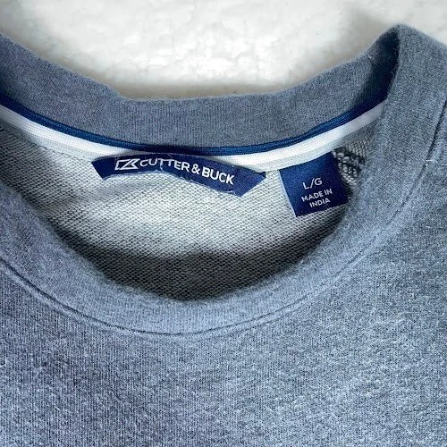 Sudadera Cutter & Buck Para Hombre L Gris Cuello Redondo Manga Larga Pullover Informal Foto 3 de 4