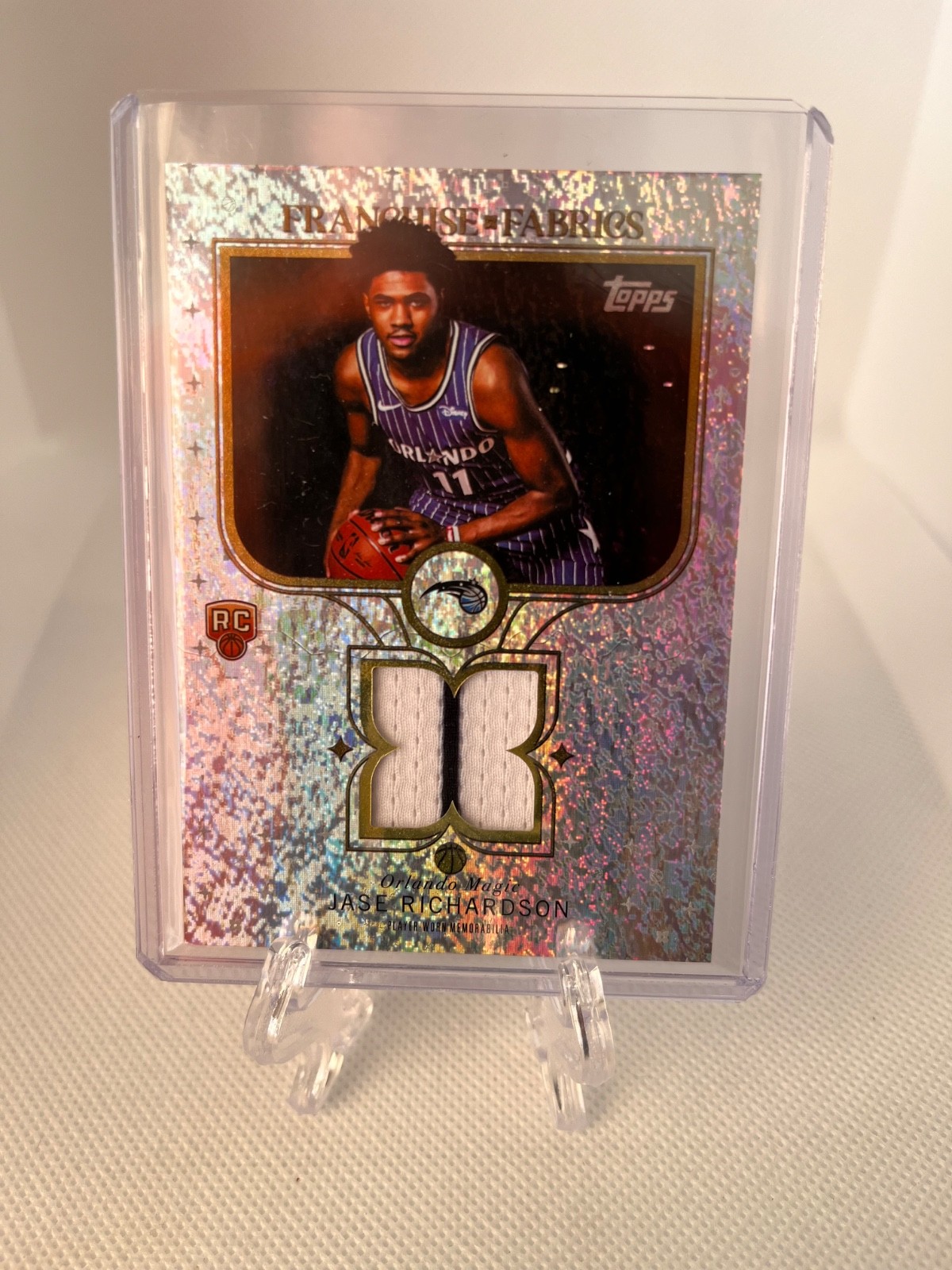 2025-26 Topps - Franchise Fabrics Silver Jase Richardson #FF-JR (MEM, RC)