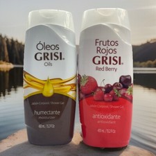 2 Pack Grisi Shower gel Red Berry Antioxidant leos Oils Moisturizer 450 ml