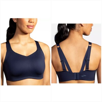 NWT Brooks Womens Blue Dare Underwire Run Sports Bra Size