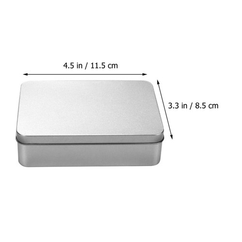 4 Pcs Tin Box Child Small Tinplate Container with Lid Candy Storage Tins - Picture 6 of 11