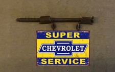 METAL HO SCALE HANGING BUILDING SIGN CHEVROLET SERVICE GARAGE SHOP DIORAMA HOH11