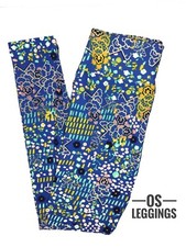 New LuLaRoe Leggings OS One Size Blue Yellow Teal Pink Multicolor Unicorn B0214
