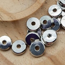 Silver Heishi Spacer Beads 3mm 4mm 5mm 6mm 7mm 8mm Brass Heishi Spacer Bead