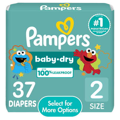 Pampers Baby Dry Baby Diapers Size 2, 37 Count Fast Shipping!!!!