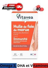 Vitavea - Huile De Foie De Morue - Complément Alimentaire Immunité - 40 Capsules